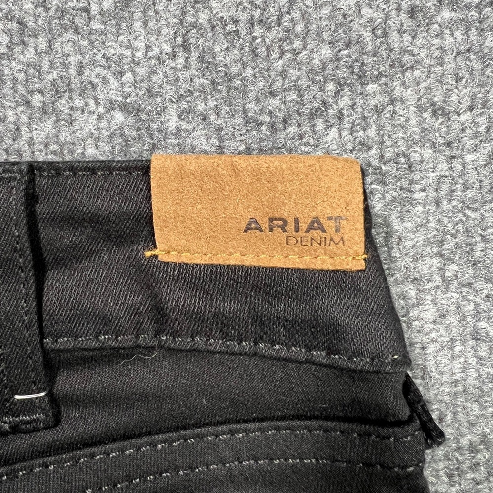 Ariat Denim Trouser Jeans Women's 31R Black Wide Leg Western Mid Rise Stretch - Picture 4 of 10